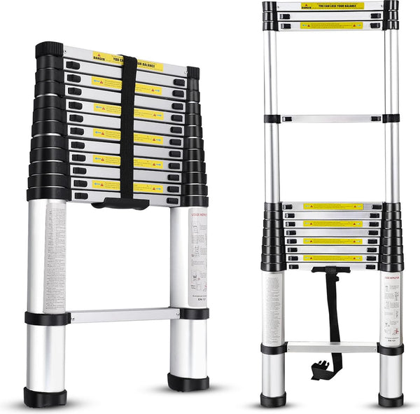 Telescopische Ladder – Telescopische Vouwladder – 3,8m Werkhoogte – Aluminium