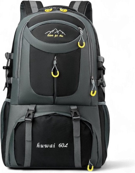 Gleza Outdoor Wandelrugzak 60L - Veelzijdige Backpack voor Avonturen | Grijs