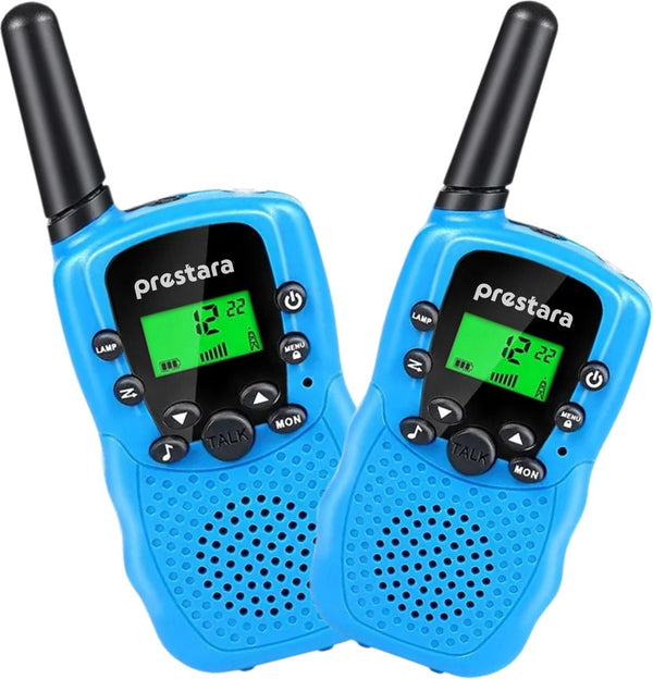 Prestara Walkie Talkies voor Kinderen en Volwassenen met USB-oplaadkabel en 2 Oplaadbare Accu's - Veiligheid en Plezier voor Elk Avontuur!
