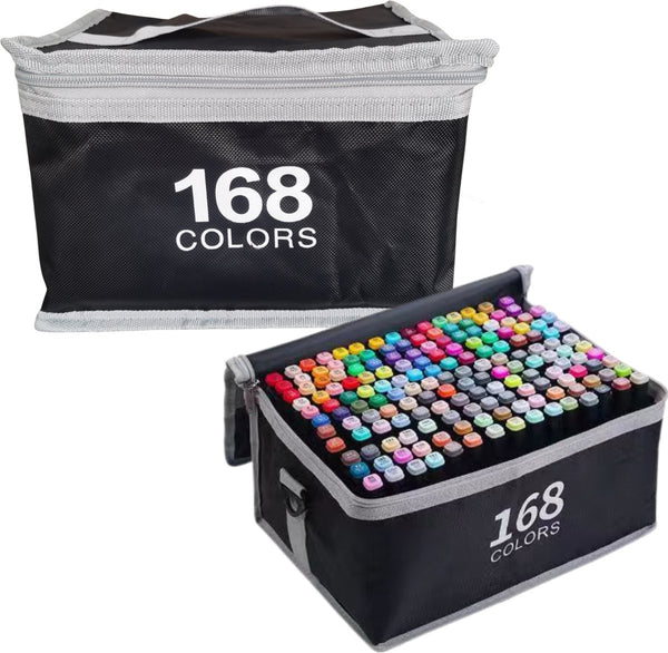 Gleza Twinmarkers 168 Stuks - Alcohol Stiften - Dubbelzijdige Markers voor Kleurrijke Creaties