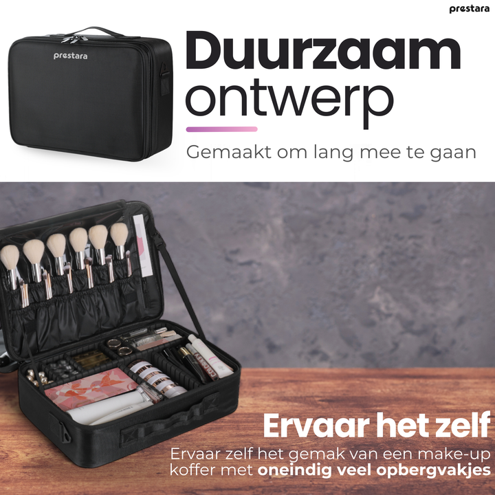 Make-up organizer, opbergdoos voor op het aanrecht of kaptafel, met borstelhoude Make-up organizer, opbergdoos voor op het aanrecht of kaptafel, met borstelhoude