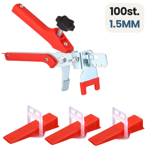 Prestara Tegel Levelling Systeem - Starterset 1.5 mm - Herbruikbare Nivelleersysteem