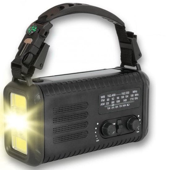 Noodradio Solar - 20.000 mAH Powerbank - 2025 Versie - Radio - Wereldontvanger - Betrouwbare Noodvoorziening